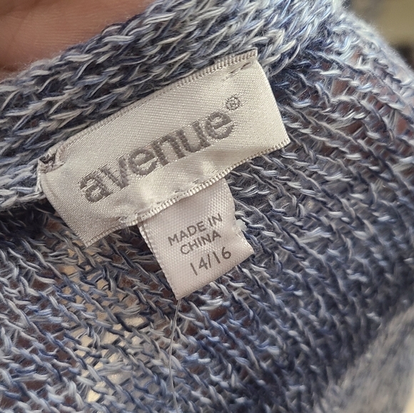 New with Tags Avenye Blue Cardigan Duster size 14/16 - Picture 5 of 7